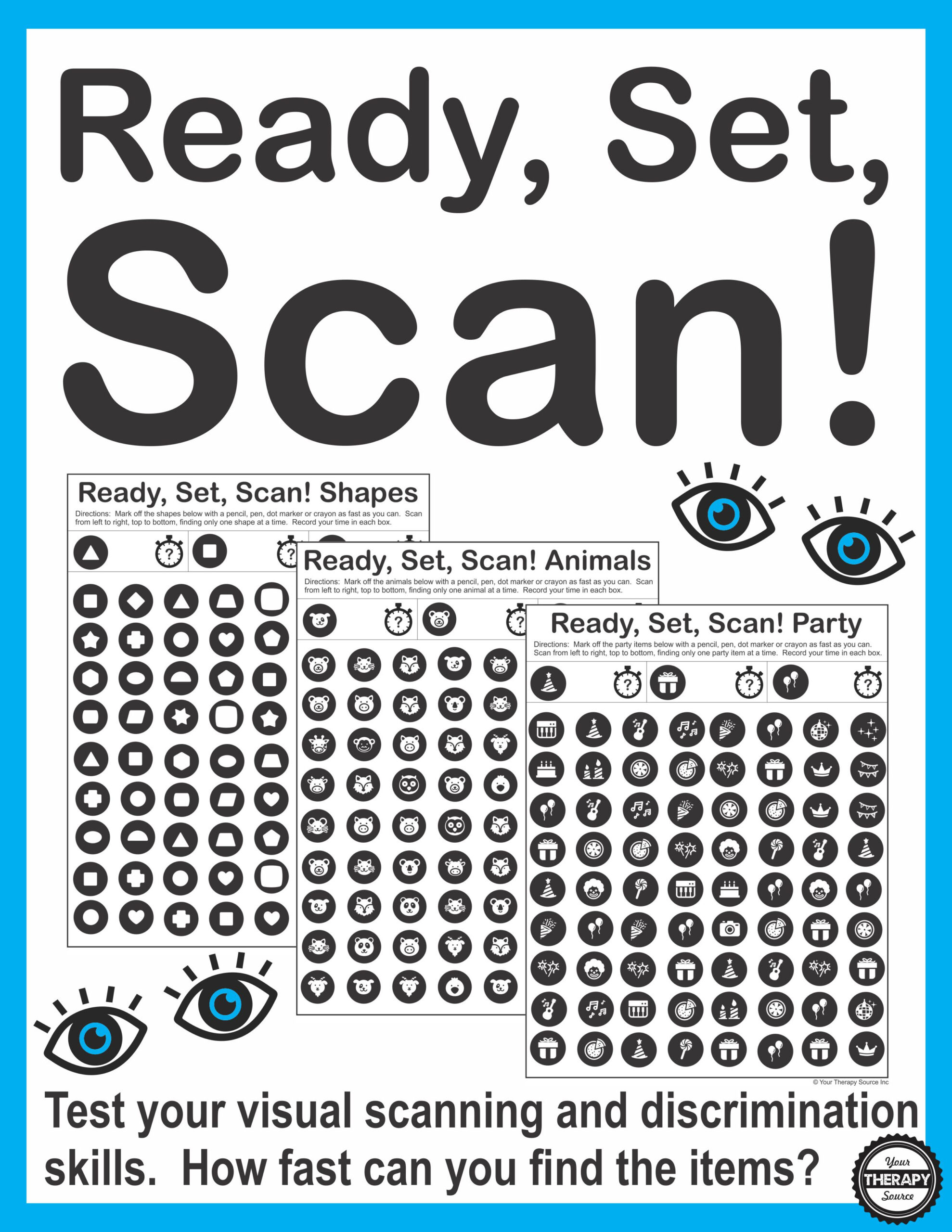 Visual Scanning Exercises Ready Set Scan Level 2 Your Therapy 