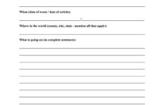 Current Events Template Worksheet Free ESL Printable Worksheets Made