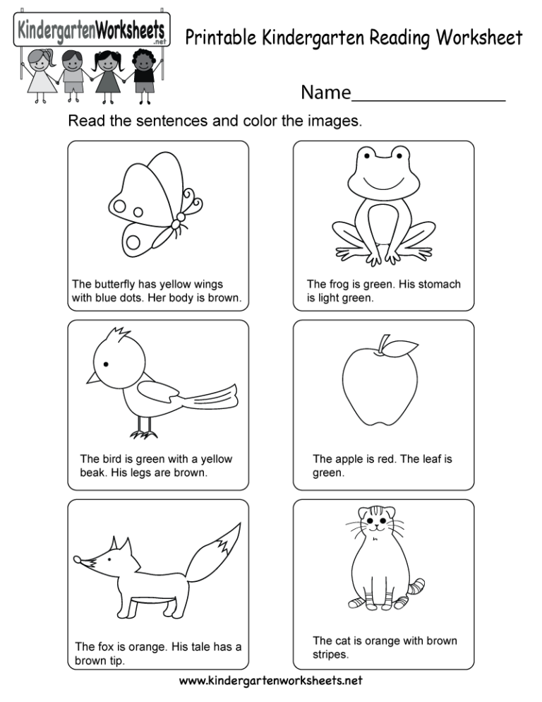 easy homework for kindergarten