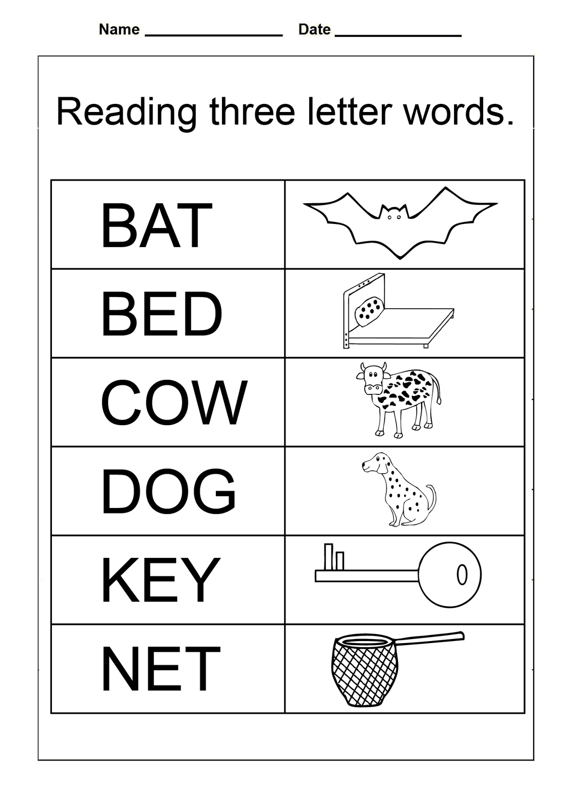 Kindergarten Homework Printable