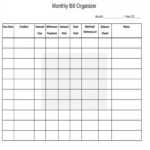 Worksheets Printable Monthly Bill Payment Worksheet