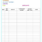 Worksheets Printable Monthly Bills Worksheet