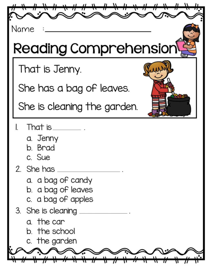 Worksheets Printable Reading Comprehension Worksheet Pdf