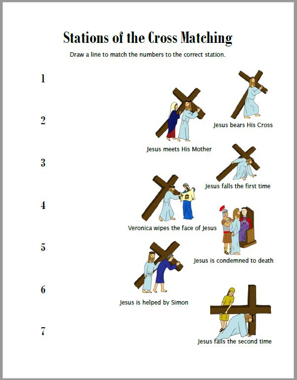 Stations Of The Cross Worksheets Drawn2BCreative