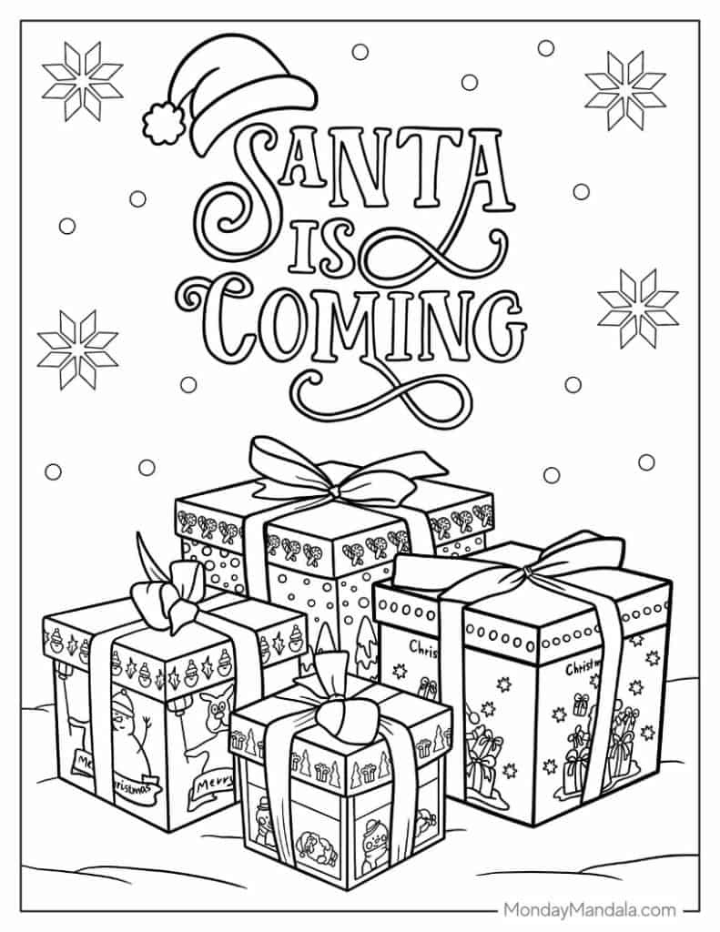 1,000 Christmas Coloring Pages (Free Pdf Printables) regarding Merry Christmas Coloring Worksheet