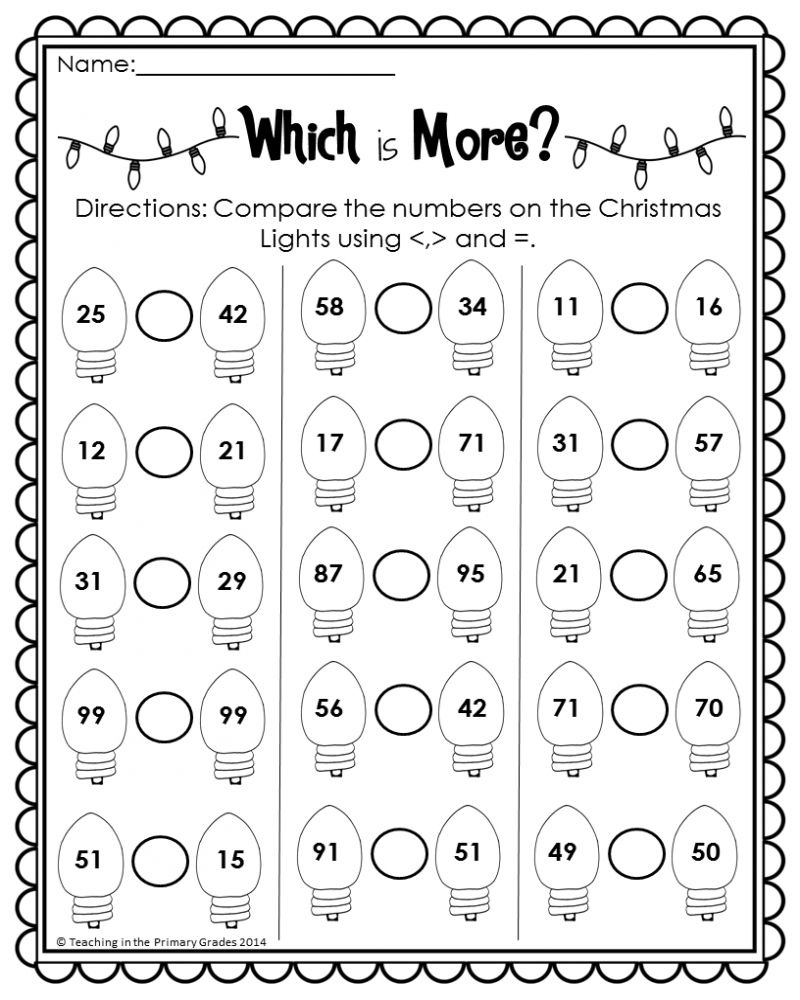 1St Grade Christmas Math Worksheets Printable And Free pertaining to First Grade Christmas Math Worksheets