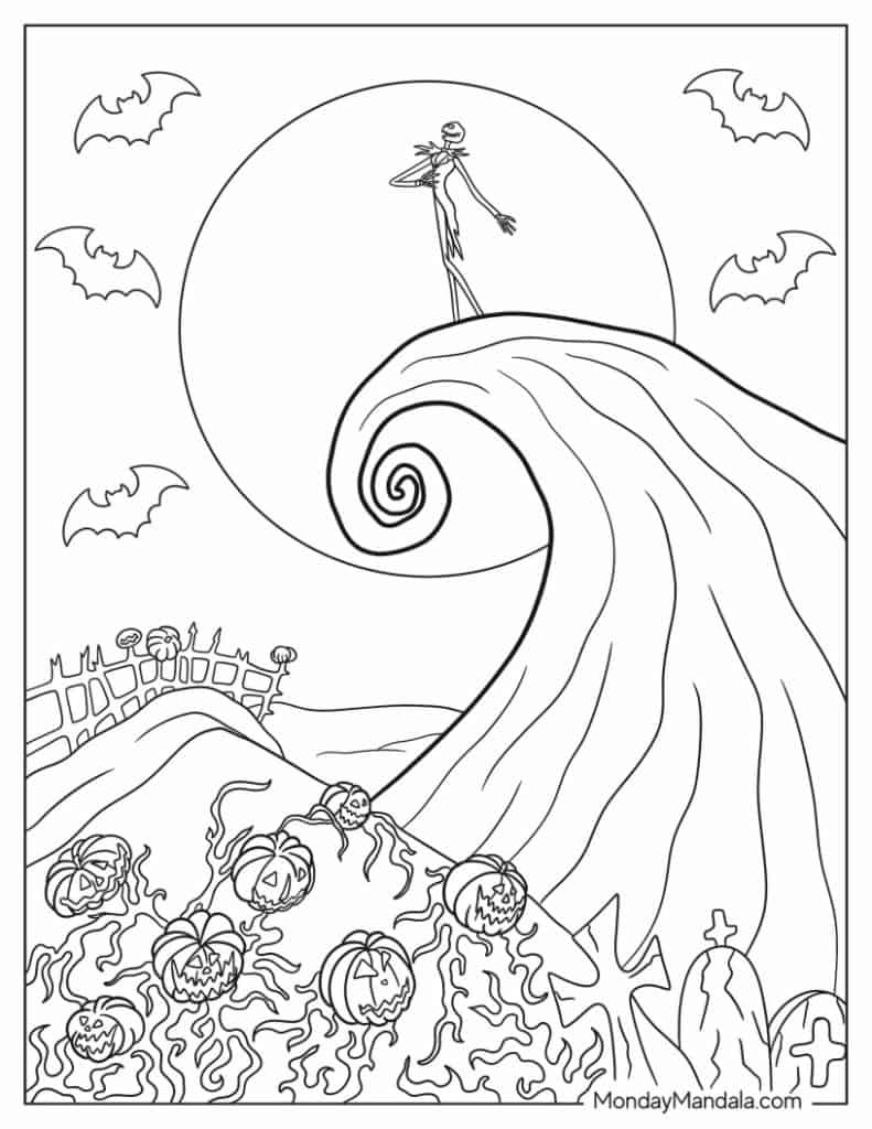 22 Nightmare Before Christmas Coloring Pages (Free Pdfs) in The Night Before Christmas Worksheet