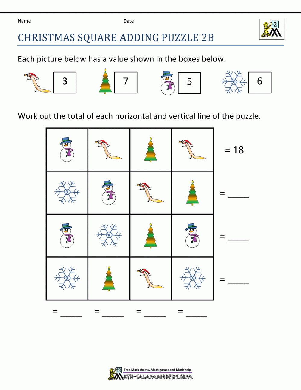 2Nd Grade Christmas Math Worksheets for Second Grade Christmas Worksheets