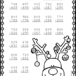 3.Nbt.2 Christmas Themed 3 Digit Subtraction With Regrouping Intended For Subtraction With Regrouping Christmas Worksheets