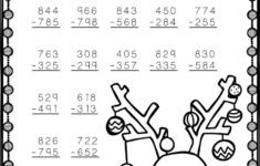 3.Nbt.2 Christmas Themed 3 Digit Subtraction With Regrouping intended for Subtraction with Regrouping Christmas Worksheets