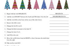 6Th Grade, 7Th Grade, 8Th Grade Christmas Riddle Worksheets for Fun Christmas Worksheets For Middle School