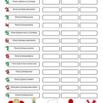 A 5 Minute Activity Christmas Throughout English Christmas Worksheets Free