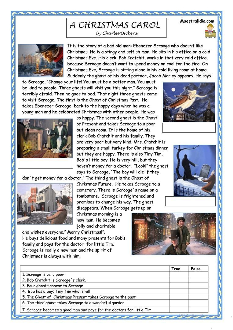 A Christmas Carol | Christmas Reading Comprehension, Reading pertaining to The Christmas Carol Worksheets