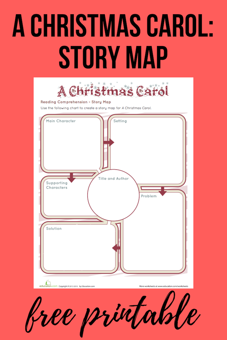 A Christmas Carol: Story Map | Worksheet | Education for Free Worksheets For A Christmas Carol