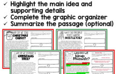 Christmas Activities For Main Idea And Supporting Details - A Love in Main Idea Christmas Worksheets