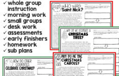 Christmas Activities For Main Idea And Supporting Details - A Love pertaining to Main Idea Christmas Worksheets