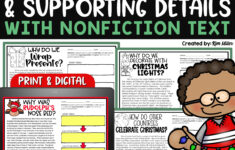 Christmas Activities For Main Idea And Supporting Details - A Love with Main Idea Christmas Worksheets