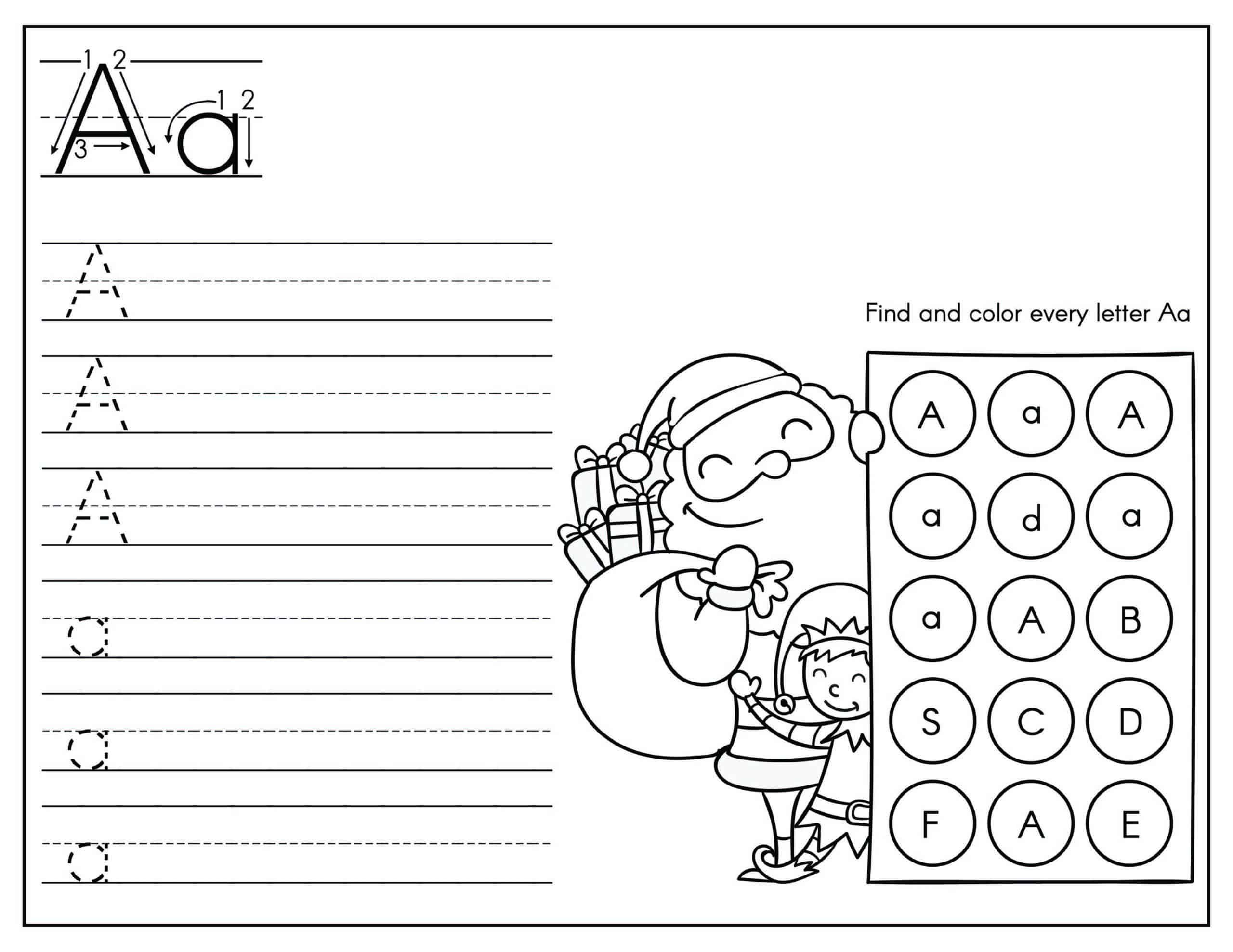 Christmas Alphabet Tracing Worksheets - Kids Activity Zone with Free Printable Christmas Alphabet Worksheets