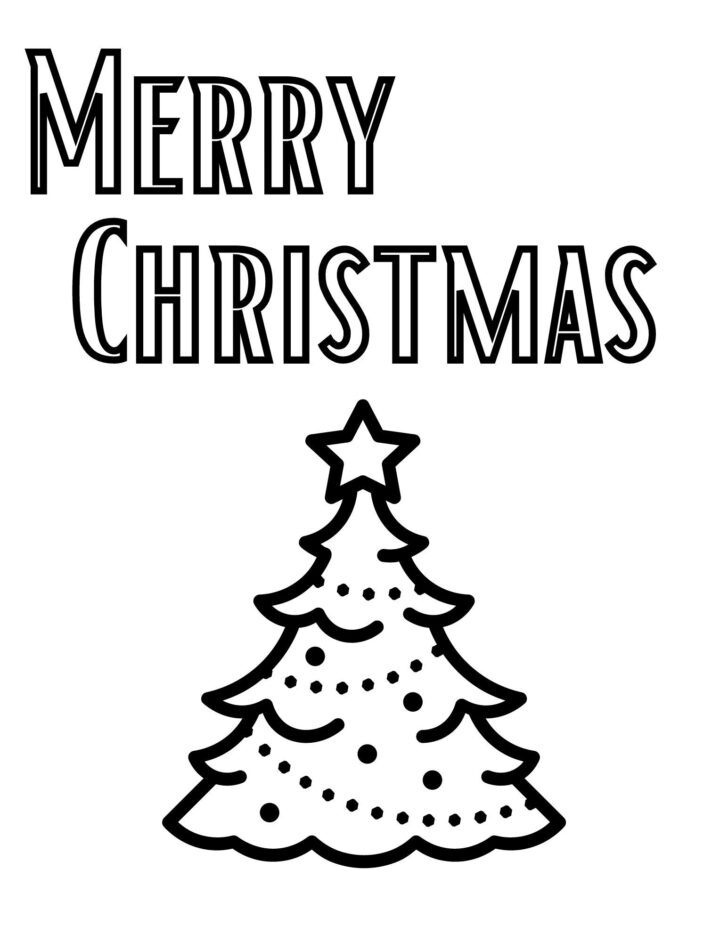 Merry Christmas Coloring Worksheet