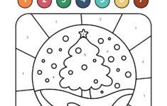 Christmas Colornumber Coloring Pages inside Free Christmas Color By Number Worksheets