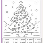 Christmas Colornumber Pages Inside Math Christmas Coloring Worksheets