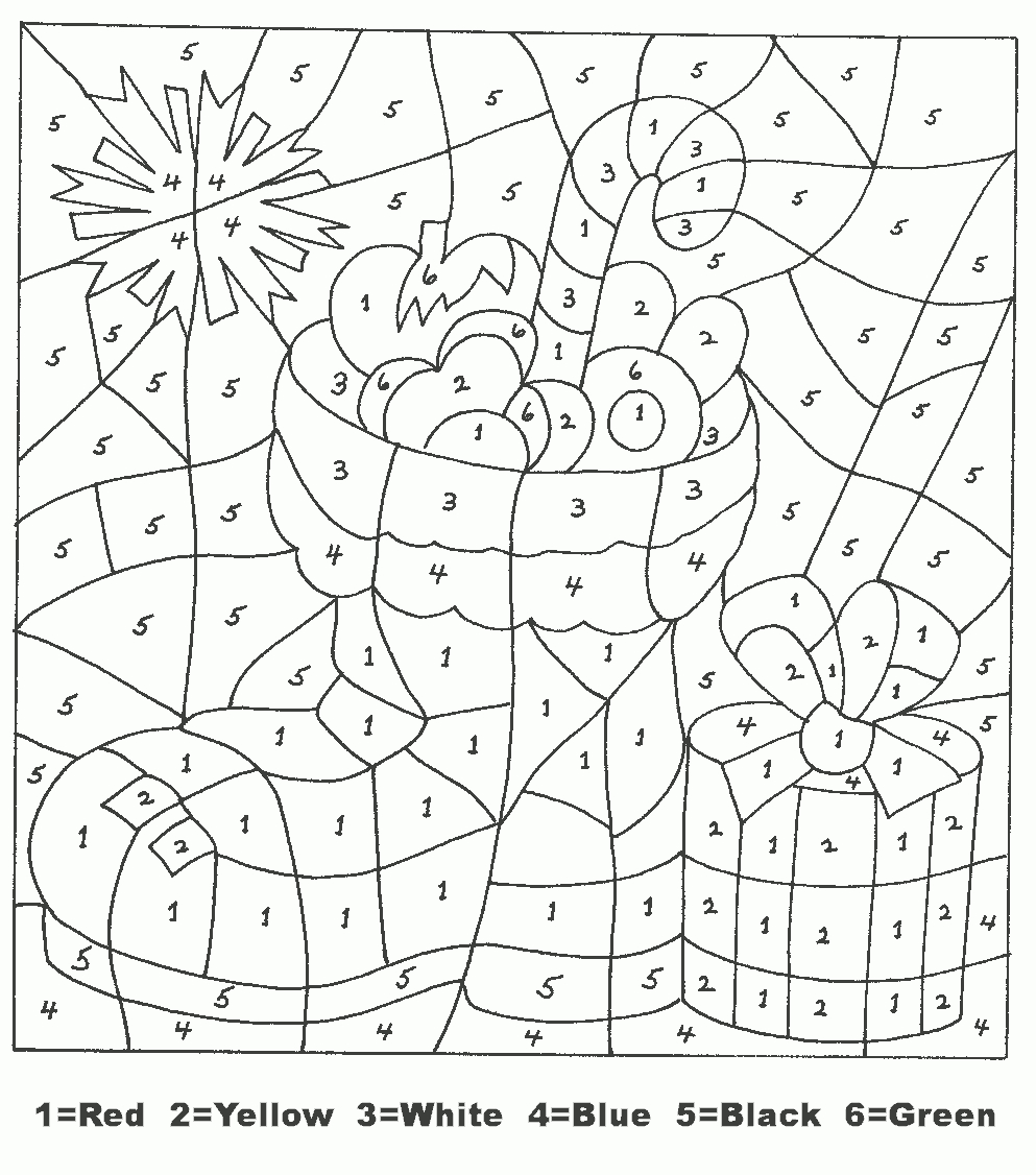 Christmas Colornumber Printables – Printable Coloring Pages within Free Color By Number Christmas Worksheets