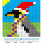 Christmas Colornumber Sheets For Kids Inside Free Christmas Color By Number Math Worksheets