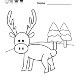 Christmas Colornumber Worksheet Intended For Kindergarten Christmas Coloring Worksheets