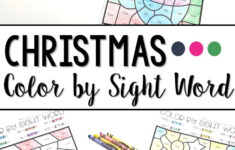Christmas Colorsight Word | Sara J Creations with Free Printable Christmas Sight Word Worksheets