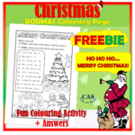 Christmas Colouring Page Freebie | Order Of Operations | Bodmas In Order Of Operations Christmas Worksheets