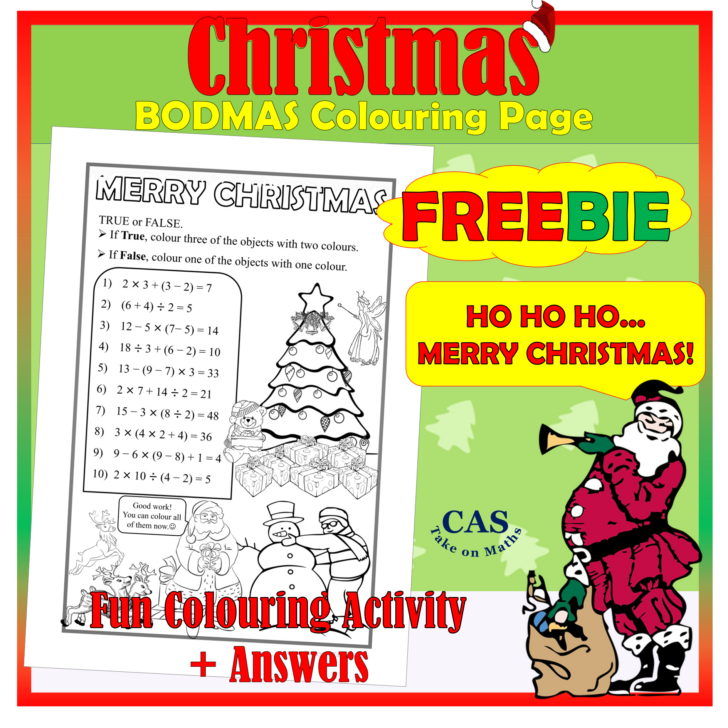 Order of Operations Christmas Worksheets