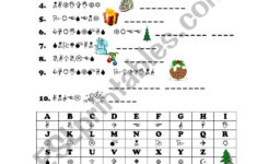 Christmas "Crack The Code" - Esl Worksheetfrausue for Crack The Code Christmas Worksheets