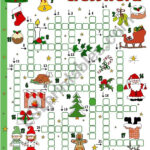 Christmas Crossword   Esl Worksheettecus Throughout Worksheets Christmas Crossword