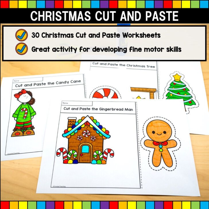 Free Christmas Cut and Paste Worksheets