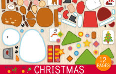 Christmas Cut &amp; Glue Worksheets, 12 Activity Pages, Cut And Paste in Cut and Glue Christmas Worksheets