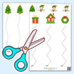 Christmas Cutting Templates Printable Pdf With Regard To Cutting Practice Worksheets Christmas