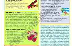 Christmas Facts &amp; History - Esl Worksheetelle81 within History Of Christmas Carols Worksheet