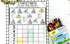 Christmas Graphing Worksheet | Count &amp; Color (3 Free Printables) inside Father Christmas Graphing Worksheet