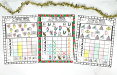 Christmas Graphing Worksheet | Count &amp; Color (3 Free Printables) throughout Father Christmas Graphing Worksheet