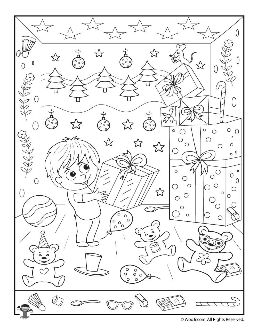 Christmas Hidden Picture Printables For Kids | Woo! Jr. Kids throughout Hidden Pictures Christmas Worksheets