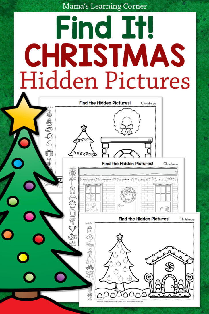 Hidden Pictures Christmas Worksheets