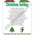 Christmas Holiday   Esl Worksheetmariaah Throughout My Christmas Holiday Worksheet