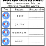 Christmas Interactive Worksheet Listen, Unscramble And Write The Inside Unscramble Christmas Words Worksheet