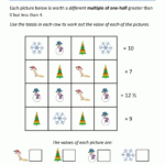 Christmas Math 5Th Grade Worksheets Pertaining To Free Printable Christmas Math Worksheets 5Th Grade