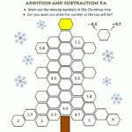 Christmas Math 5Th Grade Worksheets Pertaining To Subtraction Christmas Worksheets