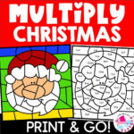 Christmas Math Coloring Pages   Multiplication Colornumber For Multiplication Color By Number Christmas Worksheets