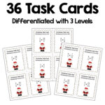 Christmas Math Task Cards For Multiplying Fractions Differentiated Within Multiplying Fractions Christmas Worksheet