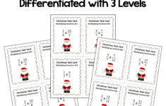 Christmas Math Task Cards For Multiplying Fractions Differentiated within Multiplying Fractions Christmas Worksheet