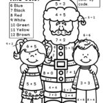 Christmas Math Worksheets For Kindergarten | Christmas Math Activities For Math Coloring Christmas Worksheets