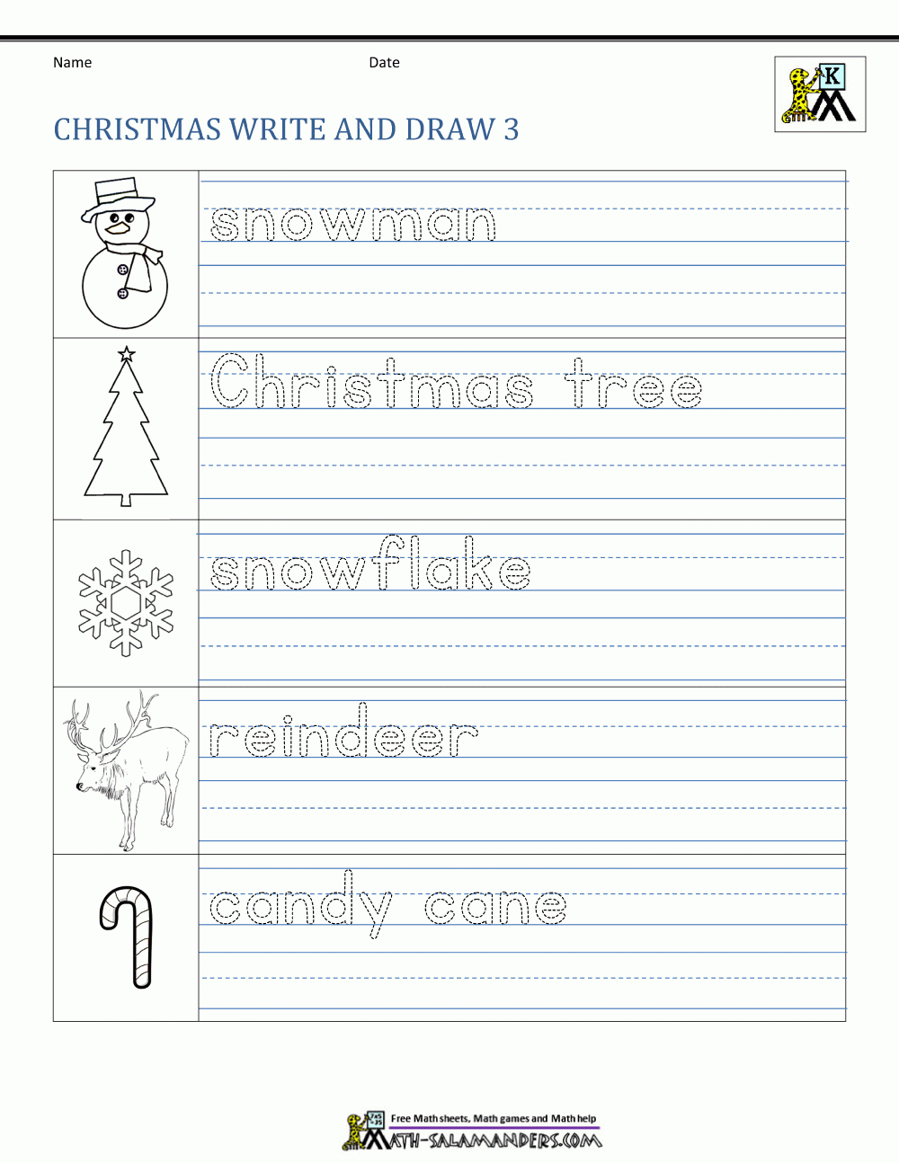 Christmas Math Worksheets For Kindergarten for Free Printable Kindergarten Christmas Worksheets